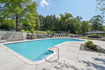 Resort-style swimming pool, spa, and saunas